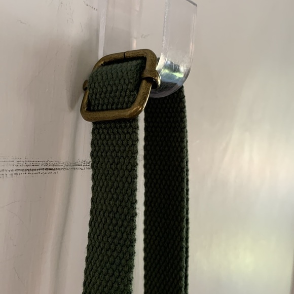 Selina Vaughan Studios green canvas repurposed upcycled grain bag crossbody bag - Picture 7 of 12